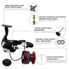 Water Resistant Carbon Drag Spinning Reel
